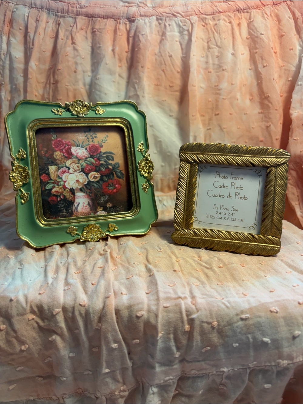 Vintage-Inspired Mint/Gold Decorative Picture Frame Bundle - Home Accents